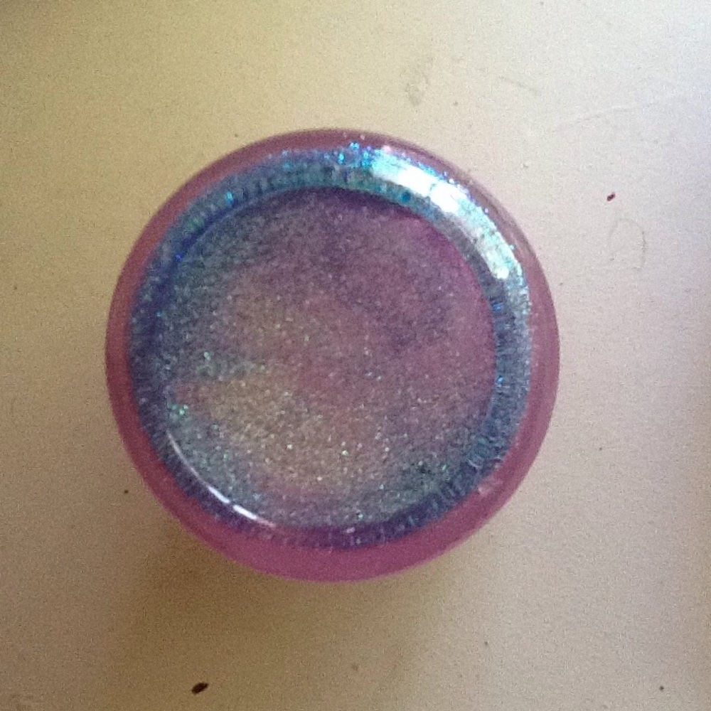 clear slime with purple glitter